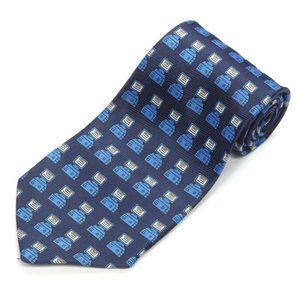PASCAL Computer High Tech Desk Top Blue Handmade Men's Silk Neck Tie